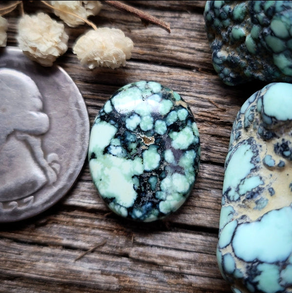 Angel Wing Variscite Oval Cabochon