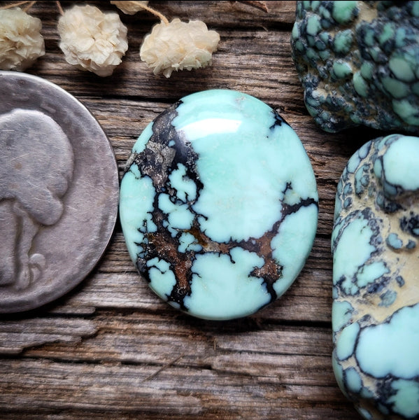Angel Wing Variscite Oval Cabochon