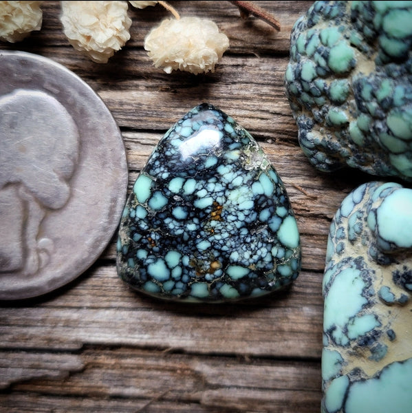 Angel Wing Variscite Trillion Cabochon