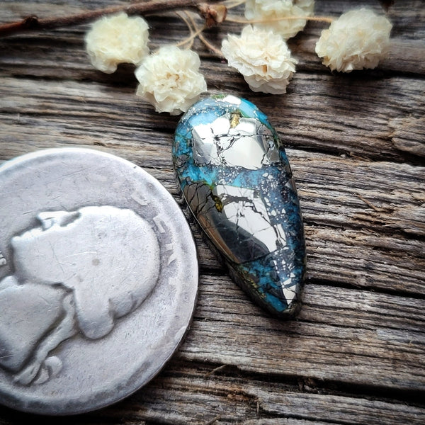 Morenci 2 Turquoise Drop Cabochon