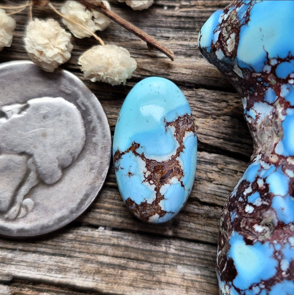 Natural Lavender Turquoise Oval Cabochon