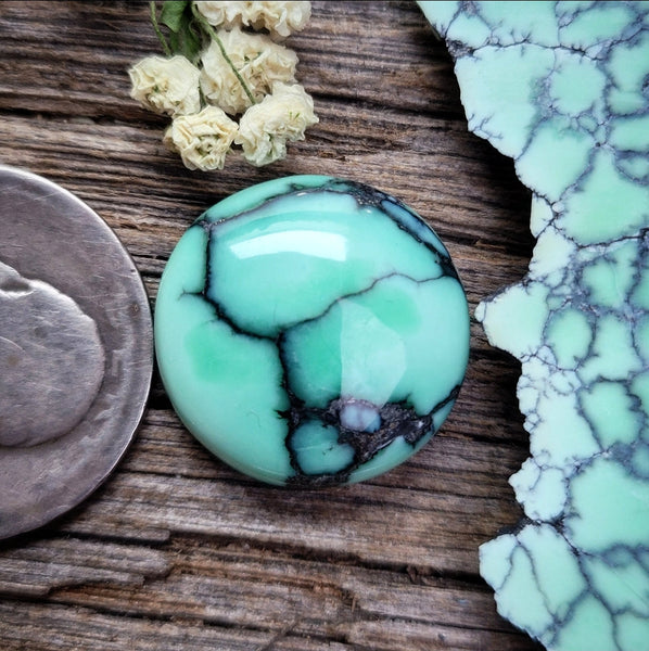 Natural Desert Oasis Pit #2 Triangle Cabochon