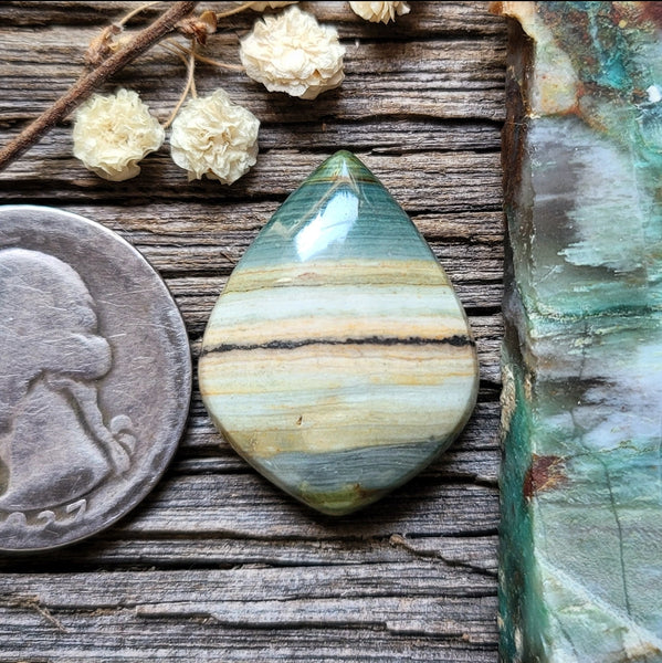 Gary Green Drop  Cabochon