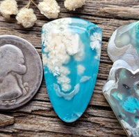 Skystone Doublet Tongue Shape Cabochon