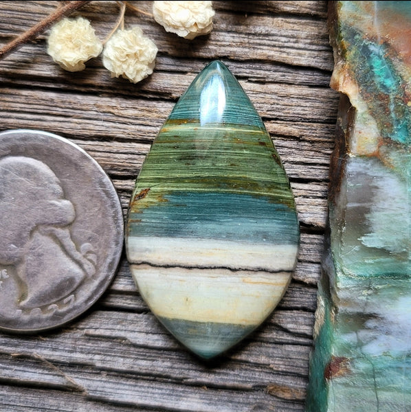 Gary Green Drop  Cabochon