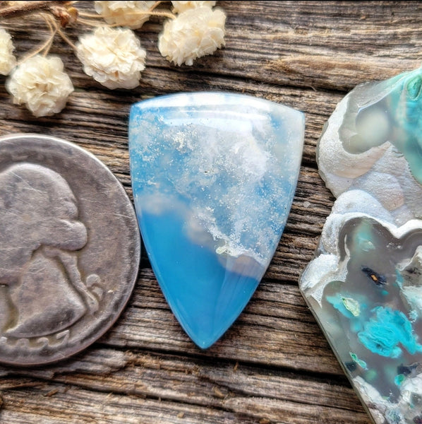 Skystone Doublet Shield Cabochon