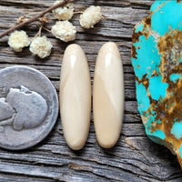 WMT Skinny Oval Earring Pair Cabochon