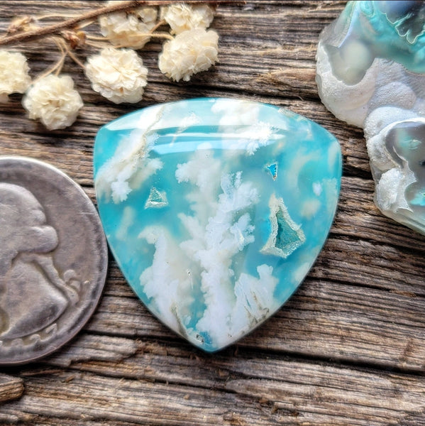 Skystone Doublet Trillion Cabochon