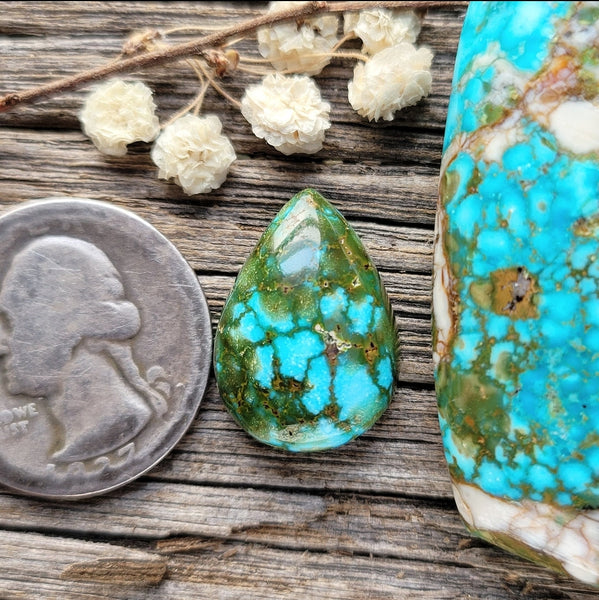 Kingman Turquoise Mountain Drop Cabochon