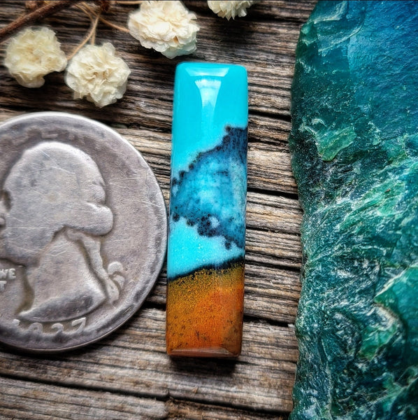 Bacan Gem Silica Bar Cabochon