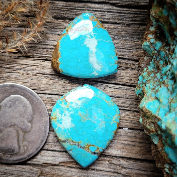 #8 Turquoise Multi Stone Set Cabochon