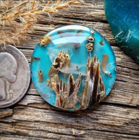 Turkish Stick Agate Round Doublet Cabochon