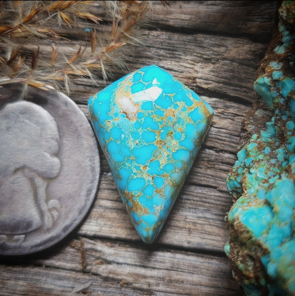 Turquoise Mountain Kite Shape Cabochon