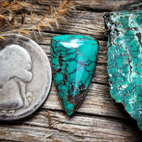 Turquoise Mountain Kite Shape Cabochon