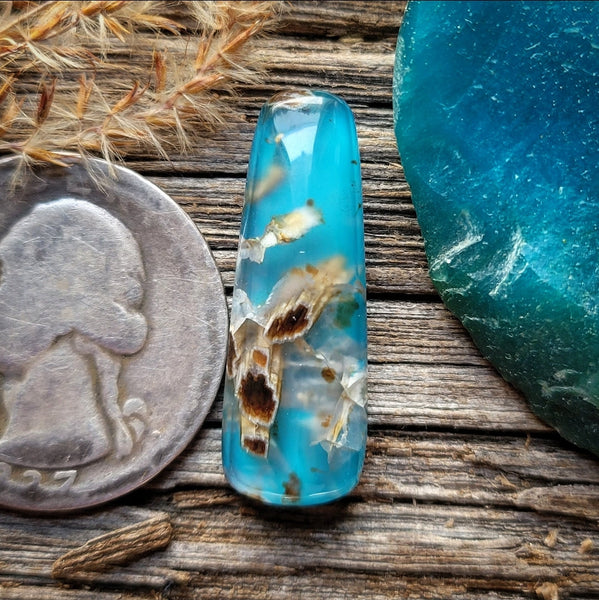 Turkish Stick Agate Bar Doublet Cabochon