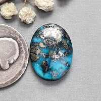 P. Blue Oval Cabochon