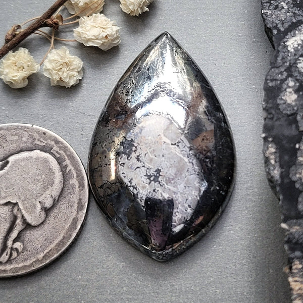 Native Silver Freeform Cabochon
