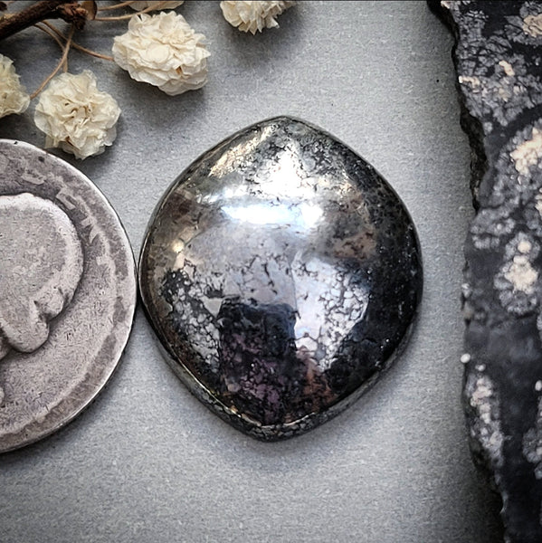 Native Silver Marquise Cabochon