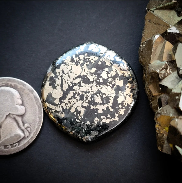 Josephinite Large Chunky Marquise Cabochon