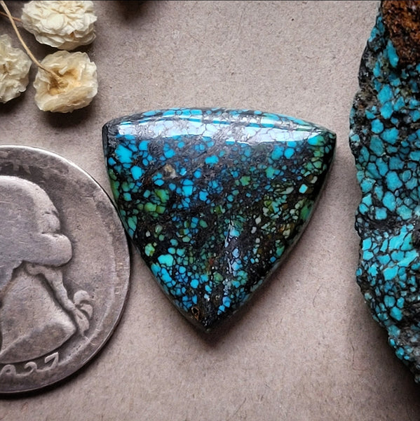 Natural Polychrome Moon River Trillion Cabochon