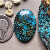 Natural Polychrome Moon River Oval Cabochon
